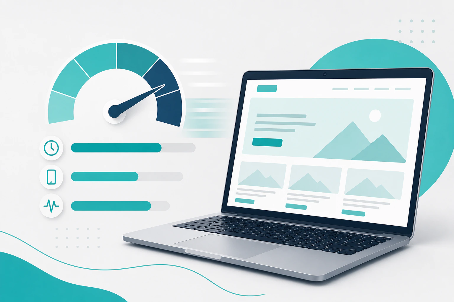 داشبورد سلامت سایت با سرعت، Core Web Vitals و وضعیت سرویس — روبینش | Rubinesh